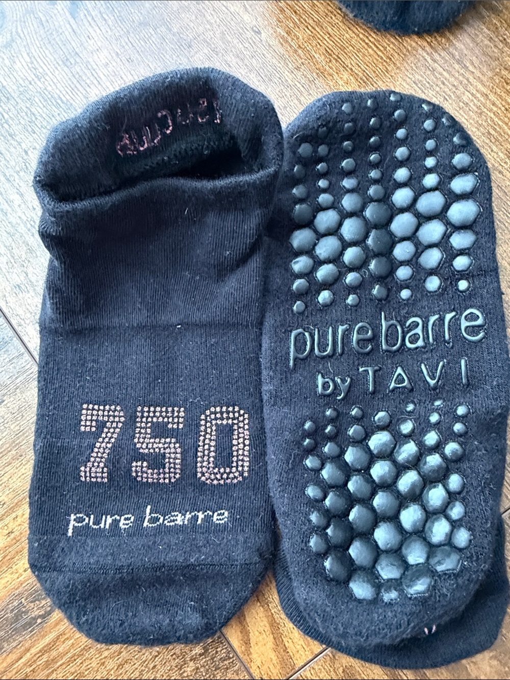 Pure Barre Black Grip Socks